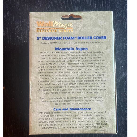 Wagner Wall Magic Paint Rollers Mountain Aspen Design 5" NEW - Picture 2 of 5